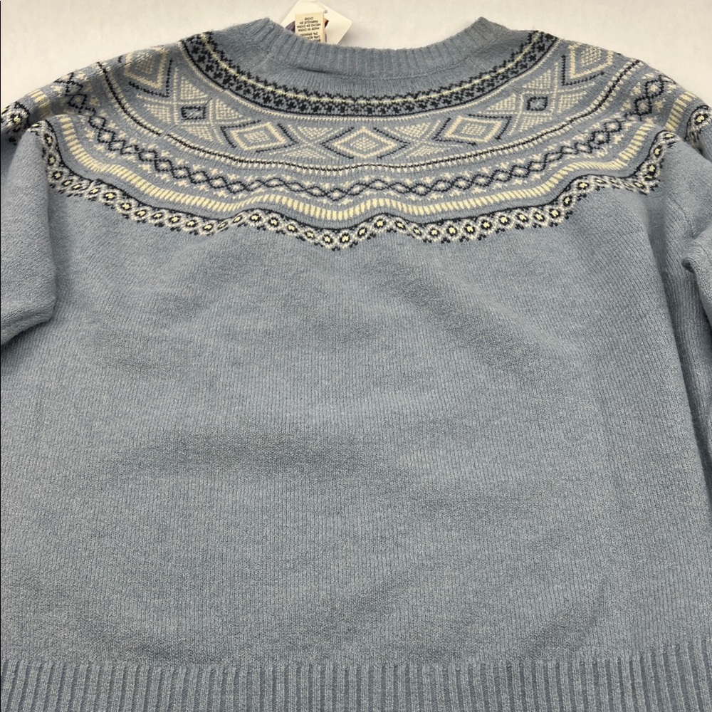 Weatherproof Blue Patterned Women's Sweater - Picture 6 of 6